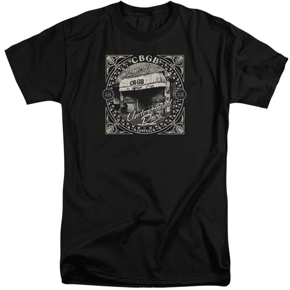 CBGB Front Door Adult Tall T-Shirt Black