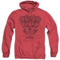 thumbnail image 1 of CBGB Moth Skull Adult Heather Hoodie Sweatshirt Red, 1 of 1
