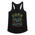 thumbnail image 1 of CBGB Neon Sign Black Junior Women's Racerback Tank Top T-Shirt, 1 of 2