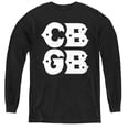 thumbnail image 1 of CBGB Stacked Logo Youth Long Sleeve T-Shirt Black, 1 of 1