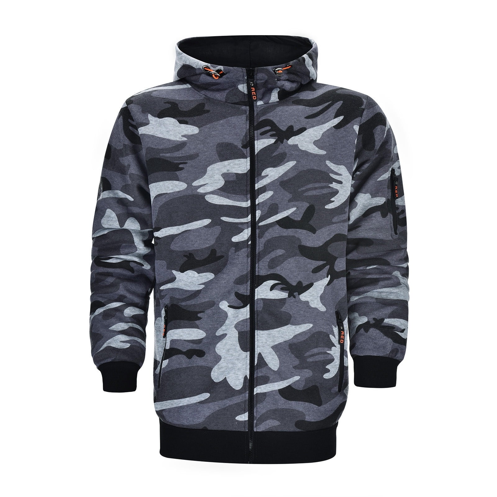 CBGELRT Camo Zip up Hoodies for Men Fashion Camouflage Printing Hooded