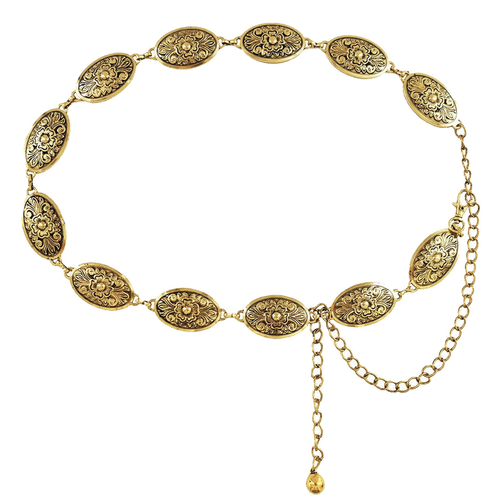 CBGELRT Chain Belts for Women Vintage Silver Waist Chain  display picture 1