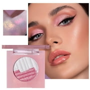 CBGELRT Color Eyeshadow Palette Pearl Glitter Highlight Powder Blush Lying Silkworm Powder 2 Shade Eye Shadow Plate Makeup Hot Pink