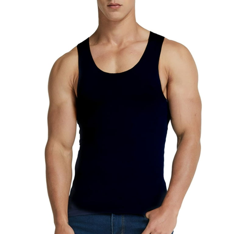 CBGELRT Cotton Linen Beach Sleeveless Shirt Men's Ice Silk Vest Fitness  Narrow Shoulder Running Sports Seamless Quick Drying Inside and Outside  Wear