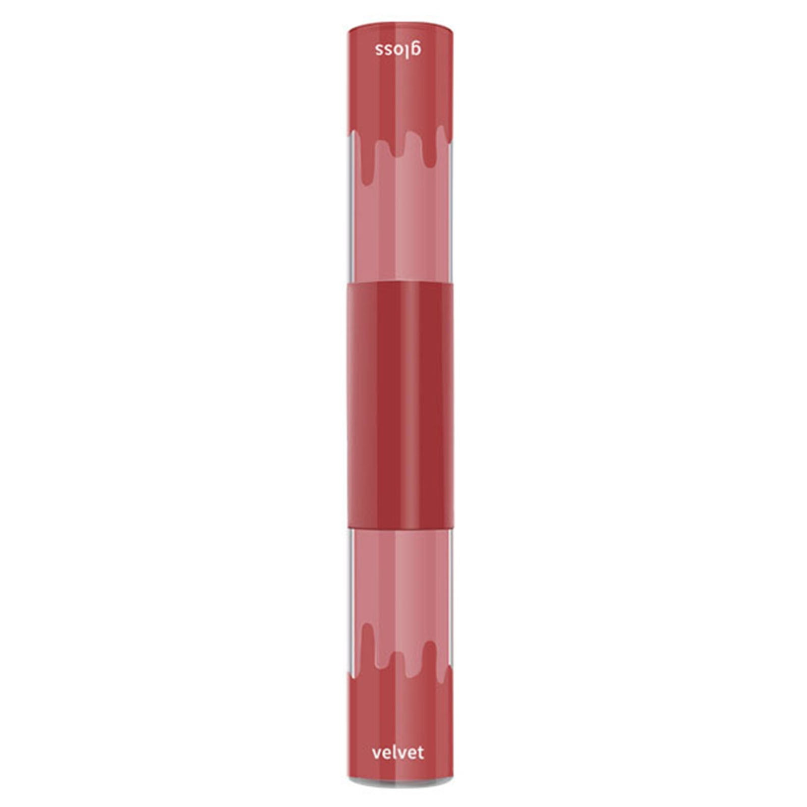 CBGELRT Double Ended Liquid Lipstick Clear Glitter Lip Gloss Waterproof ...