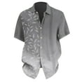 thumbnail image 1 of CBGELRT Hawaiian Shirt for Men Floral Tropical Holiday Beach Shirts Summer Short Sleeve Casual Button down Shirts Grey Xxxxl, 1 of 3