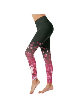InterestPrint Pink maze print on womens low rise yoga plus size Legging XXS-5XL  at  Women's Clothing store