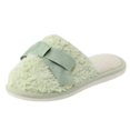 thumbnail image 1 of CBGELRT House Slippers for Women Indoor Bedroom Fuzzy Slipper Cute Bowknot Slip-on Non Skid Slides Winter Couples Shoes Green Size 39, 1 of 5