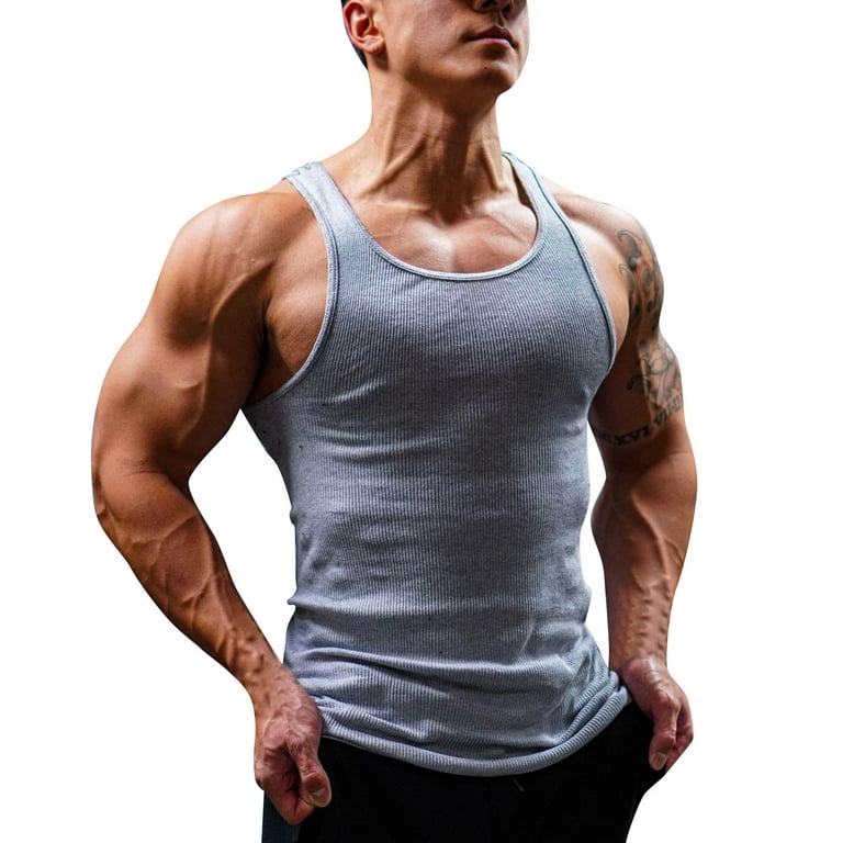 Men's Fashion Superman Gym Bodybuilding Casual Training Muscle Sport  T-shirt Tee