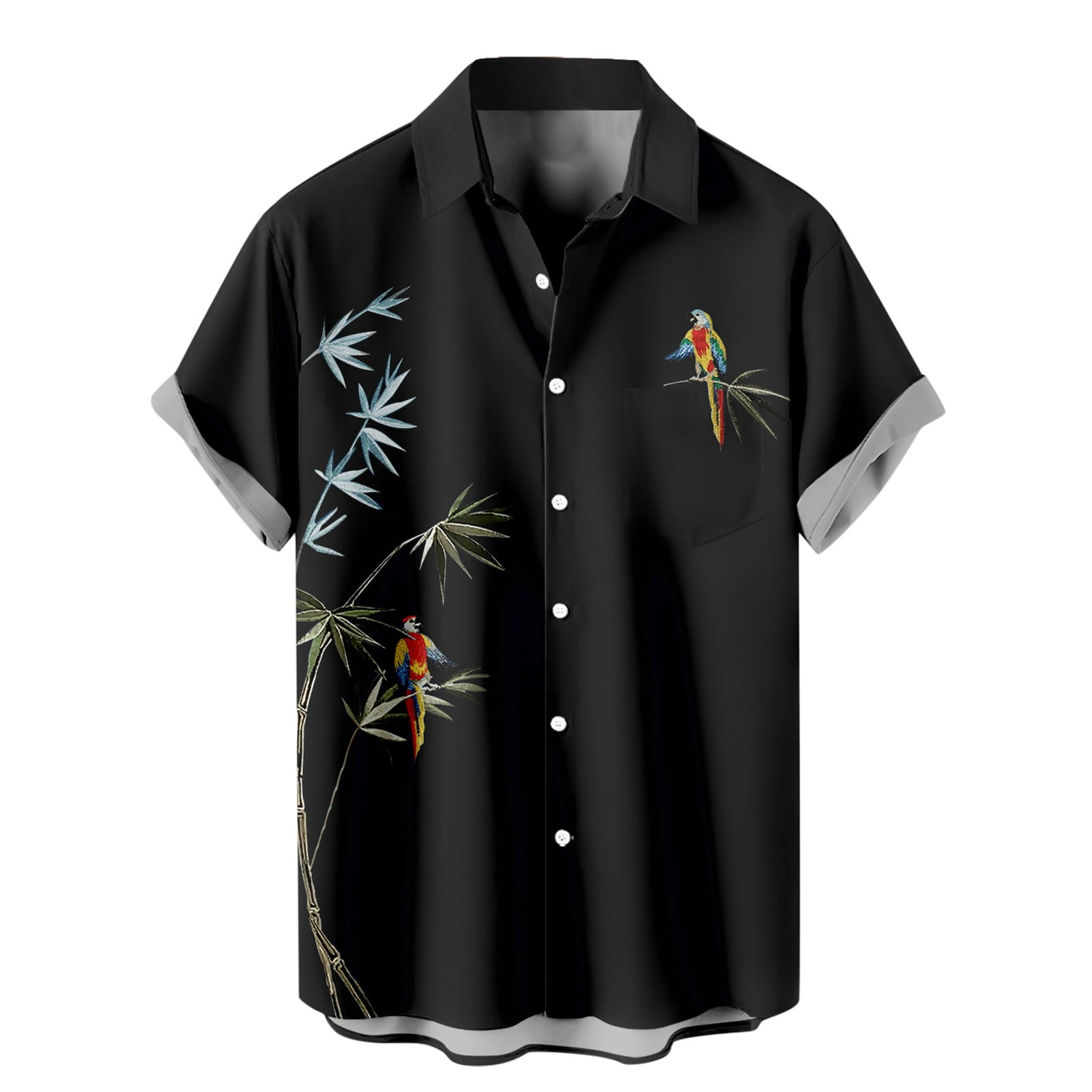parrot button up shirt