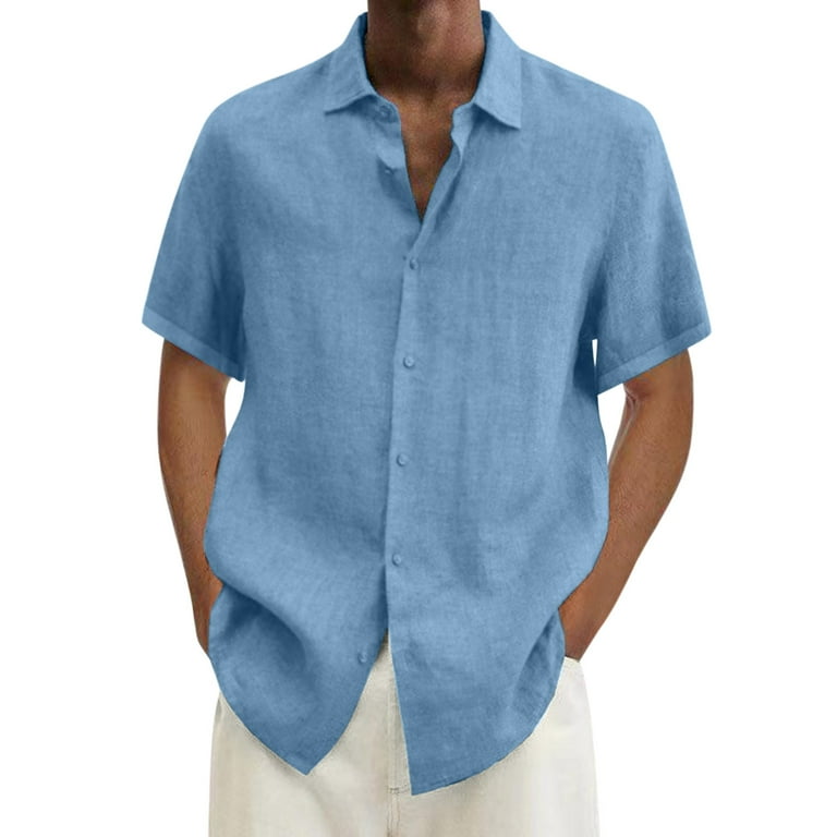 short sleeve cotton blouses with collar