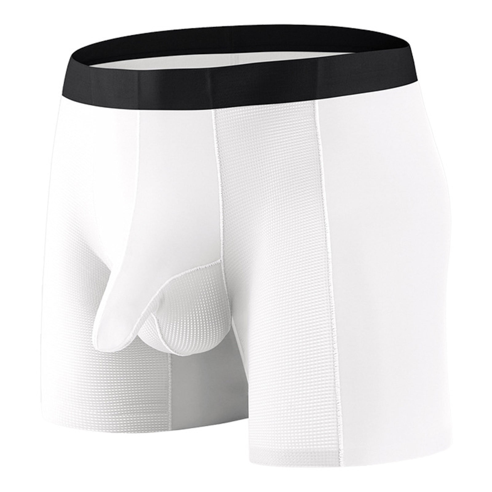 CBGELRT Mens Underwear Boxer Fashion Zipper Stretch Shorts