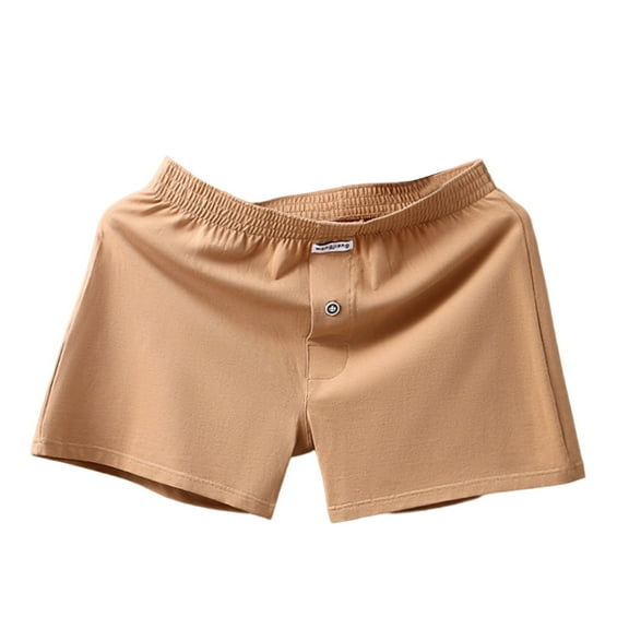 CBGELRT Mens Underwear Boxer Large Size Relaxed Fit Sports Shorts Soft Breathable Comfort Underpants Sleepwear Panties M Yellow