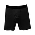 thumbnail image 1 of CBGELRT Mens Underwear High Waisted Cotton Boxer Long Leg Sport Shorts Breathable Comfort Flat Briefs Sleepwear 2Xl Black, 1 of 3