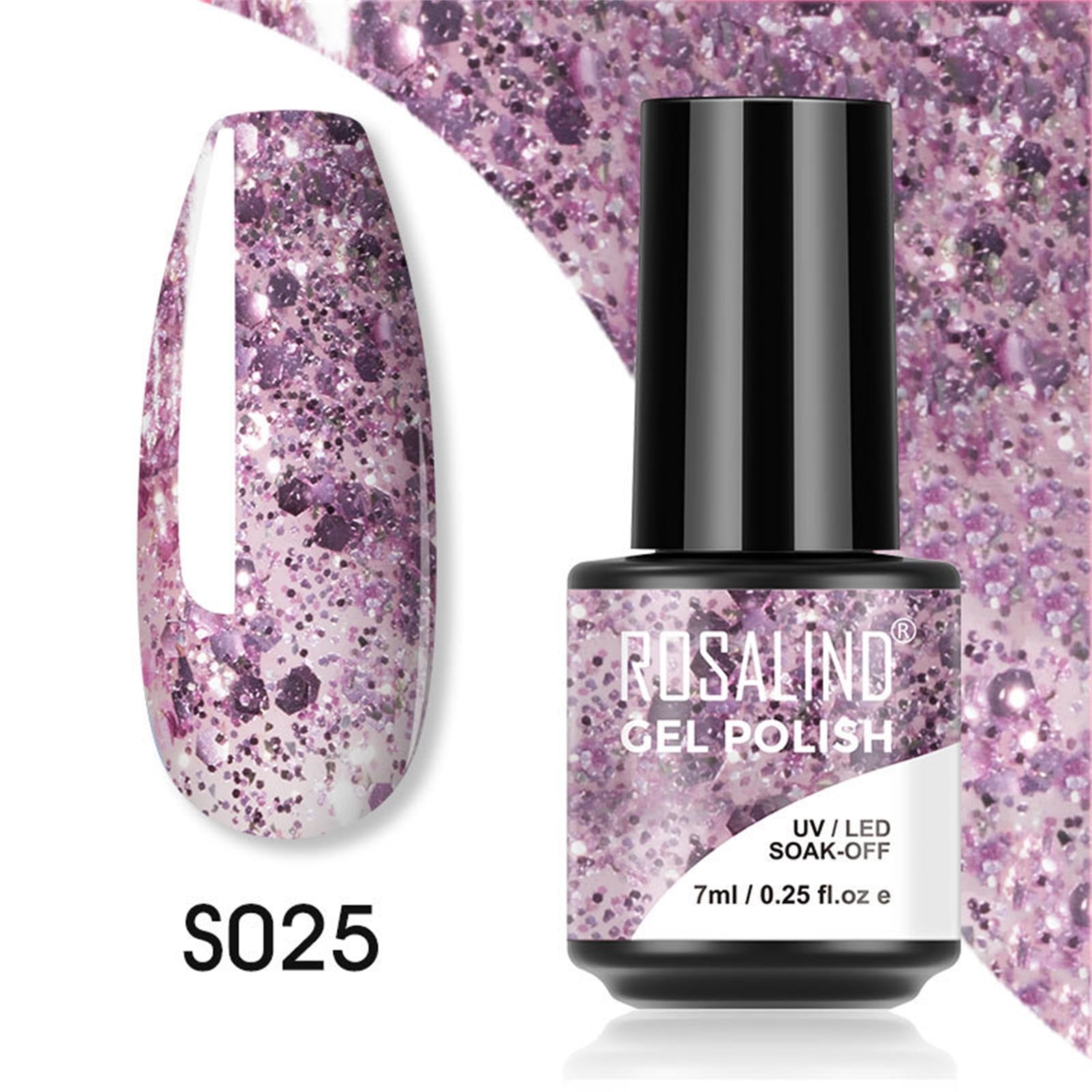 CBGELRT Pink Nail Polish Long Lasting Fast Drying Glitter Nail Glue