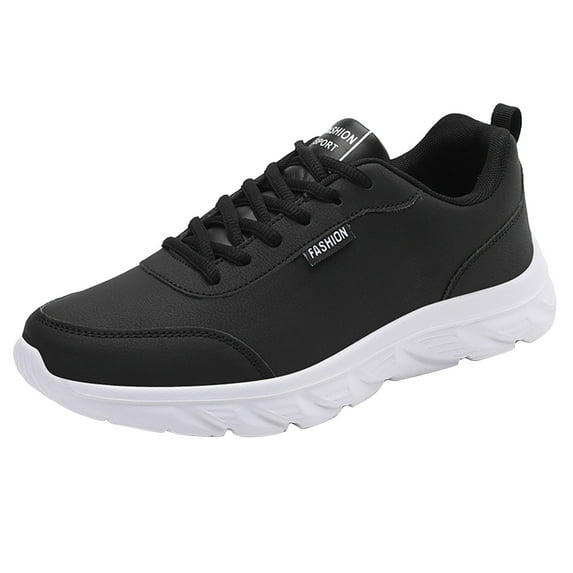 CBGELRT Shoes for Men Casual Men's Sneakers Outdoor Shoes for Mens Shoes Large Size Casual Leather Laace up Solid Casual Fashion Simple Shoes Running Sneaker Male White 40