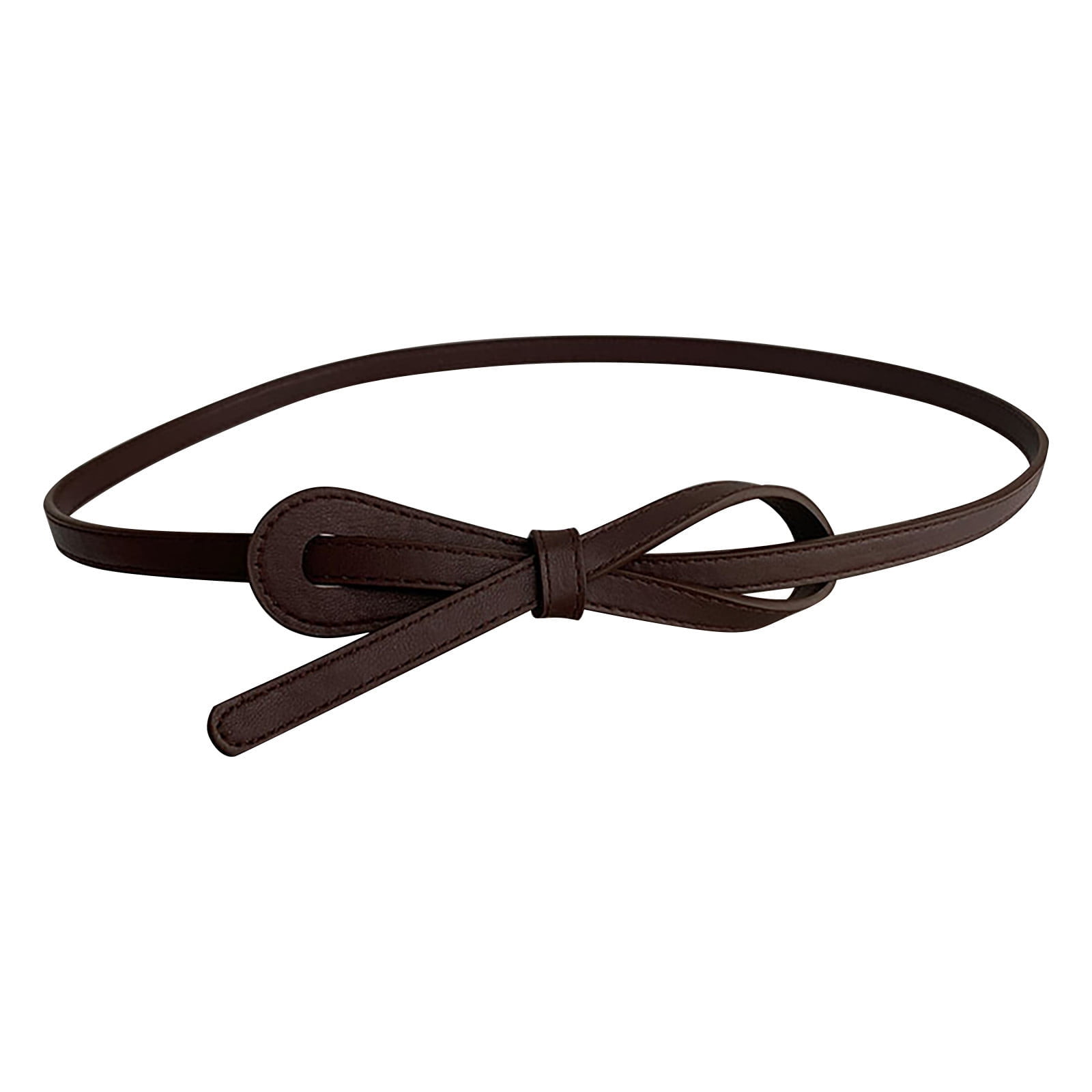 CBGELRT Skinny Leather Belts for Women Fashion Bow a Tie Thin Waist