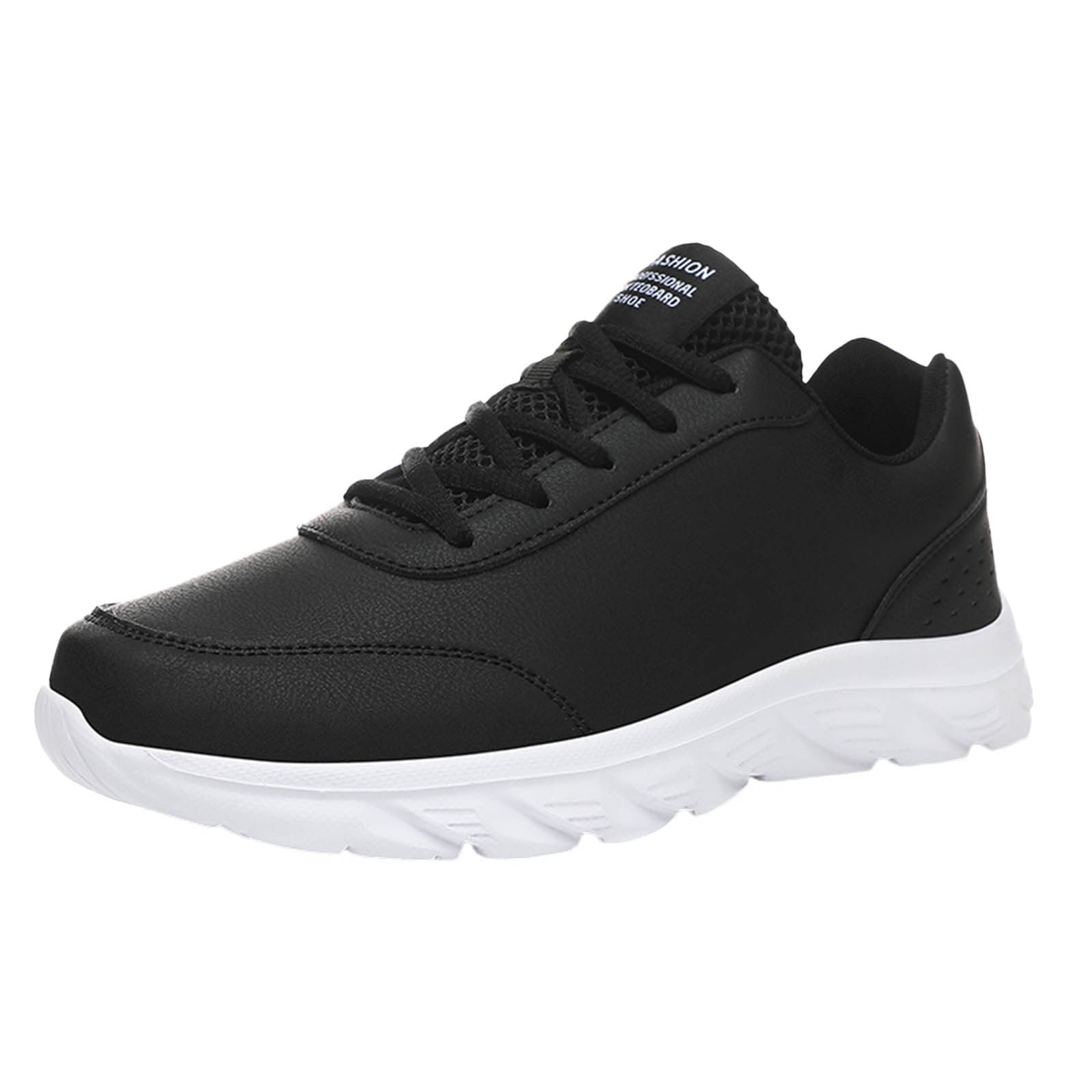 CBGELRT Sneakers for Men Wide Large Size Casual Leather Sports Running Shoes Thick Bottom Lace up Breathable Sneakers Basketball Tennis Shoes White Size 45