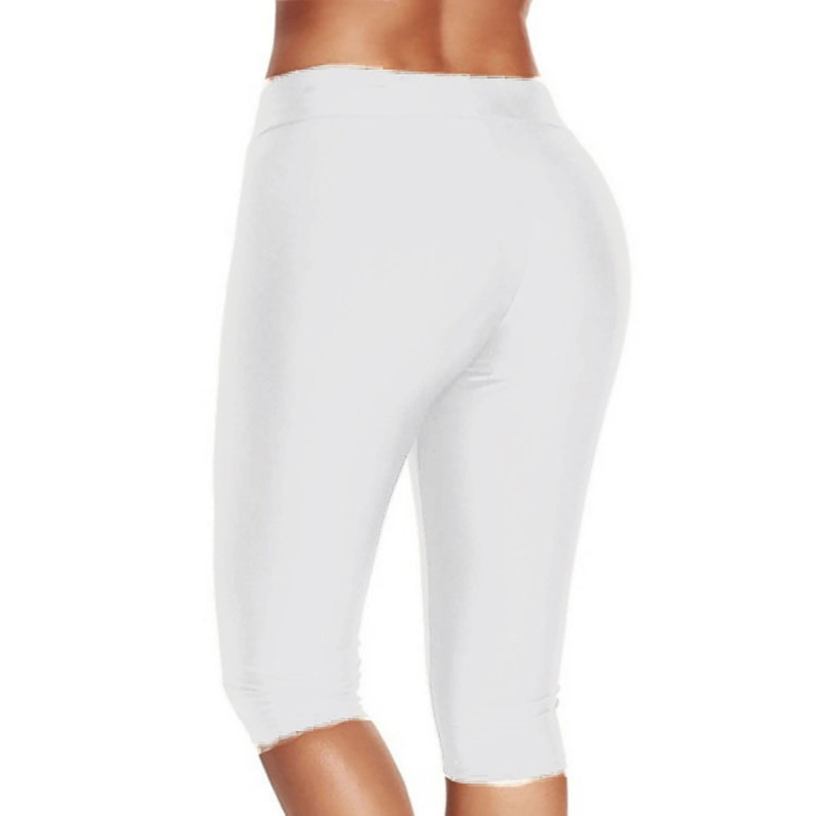 Women’s High-Waist Sports Leggings - White Crane