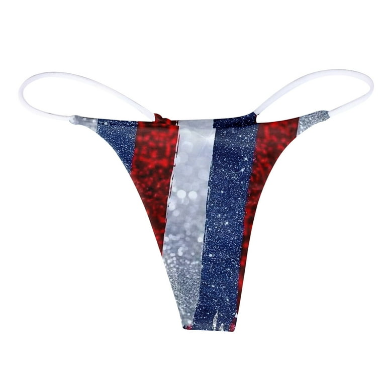 CBGELRT Underwear Women Lingerie USA Flag Print Women's Panties