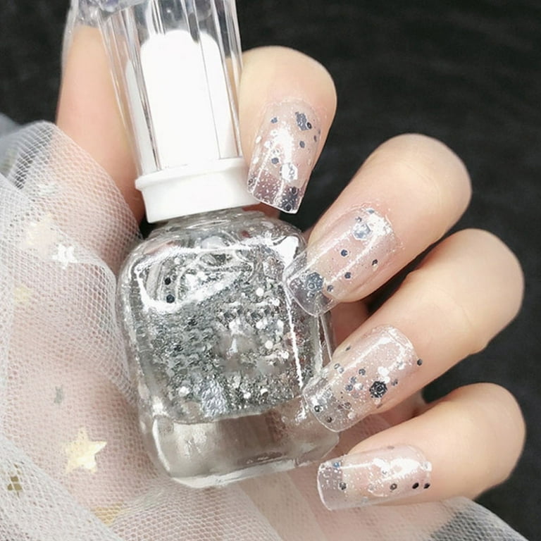 Clear nail polish on glitter shoes cheap