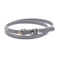 thumbnail image 1 of CBGELRT Women Skinny Leather Belts with Gold Metal Buckle Adjustable Thin Waist Belt for Pants Sweater Dresses Plus Size Waistband, Grey, 1 of 4