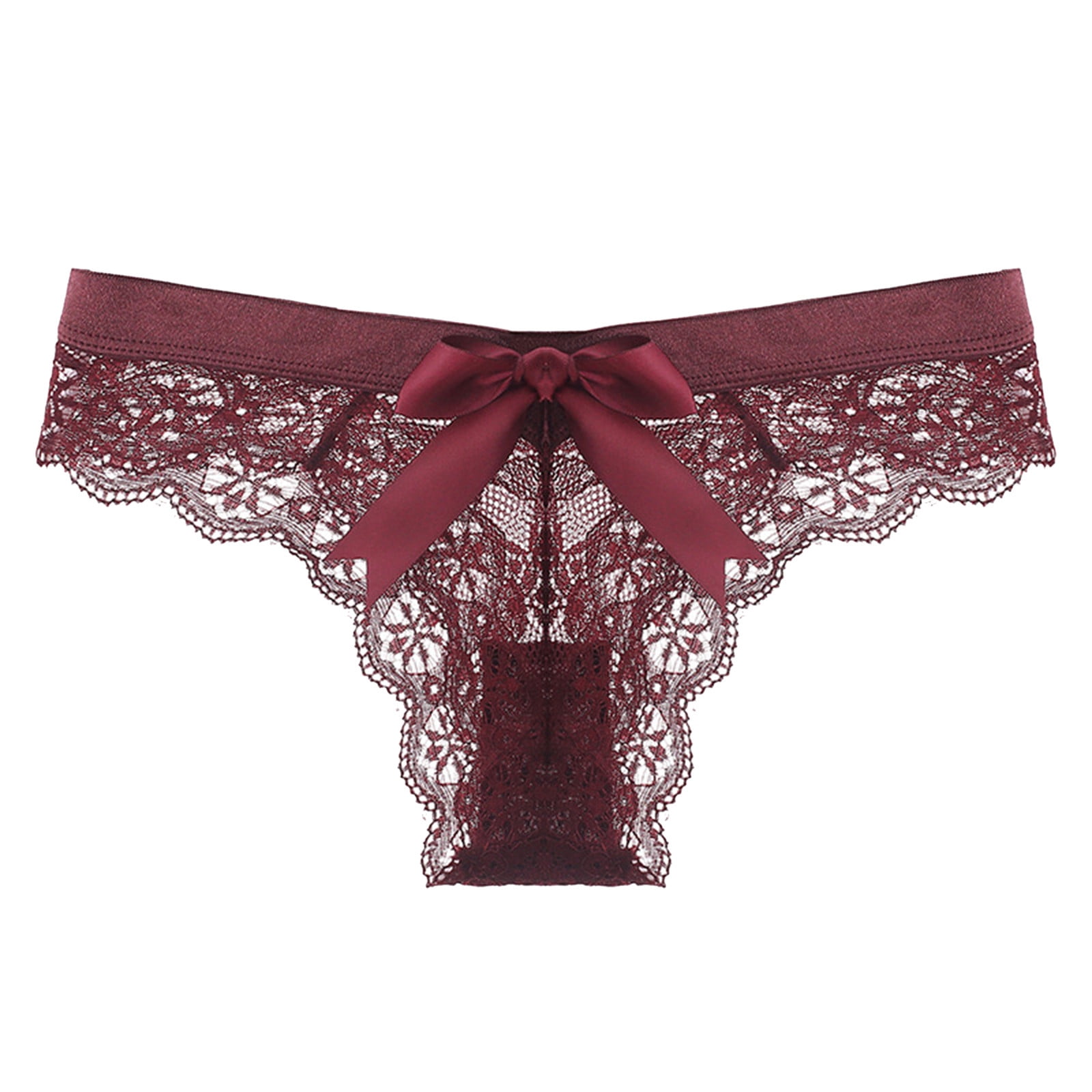 CBGELRT Women's Brief 1 Piece Floral Lace Panties Transparent