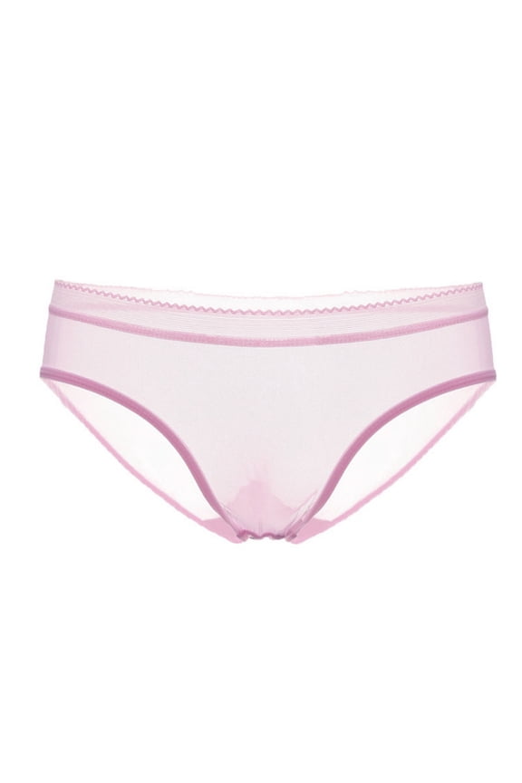Women's Brief Transparent Panties Women's Underwear Mesh See Through Comfort Briefs Low Rise Underpants seamless Underwear Thong M Pink