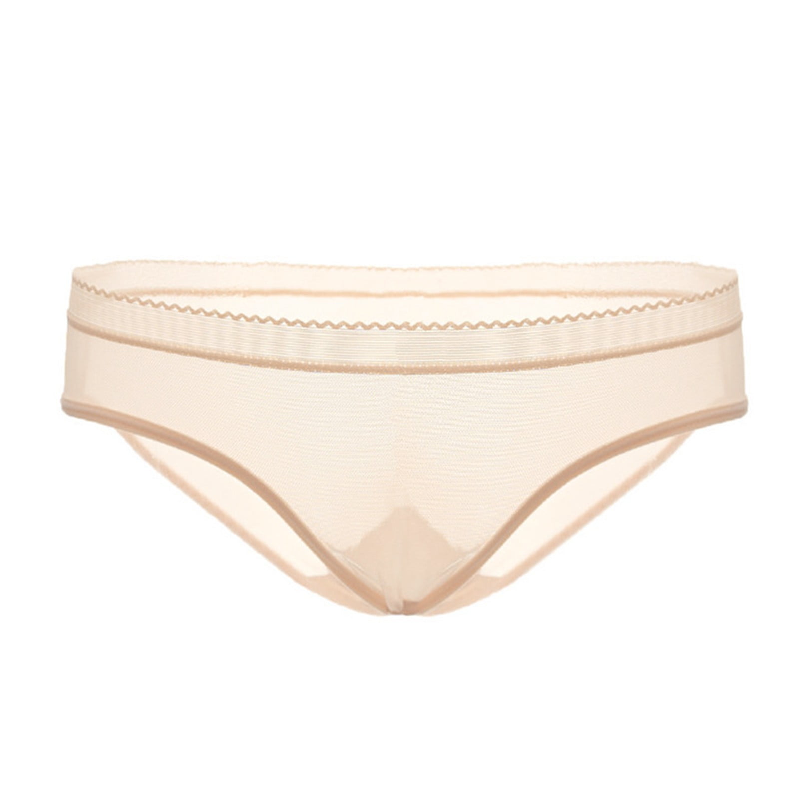 CBGELRT Underwear Women Women's Underwear Transparent Ultra Thin Panties  Solid Lace Mesh Mid Waist Hot Underpants Female Seamless Briefs Rose Gold