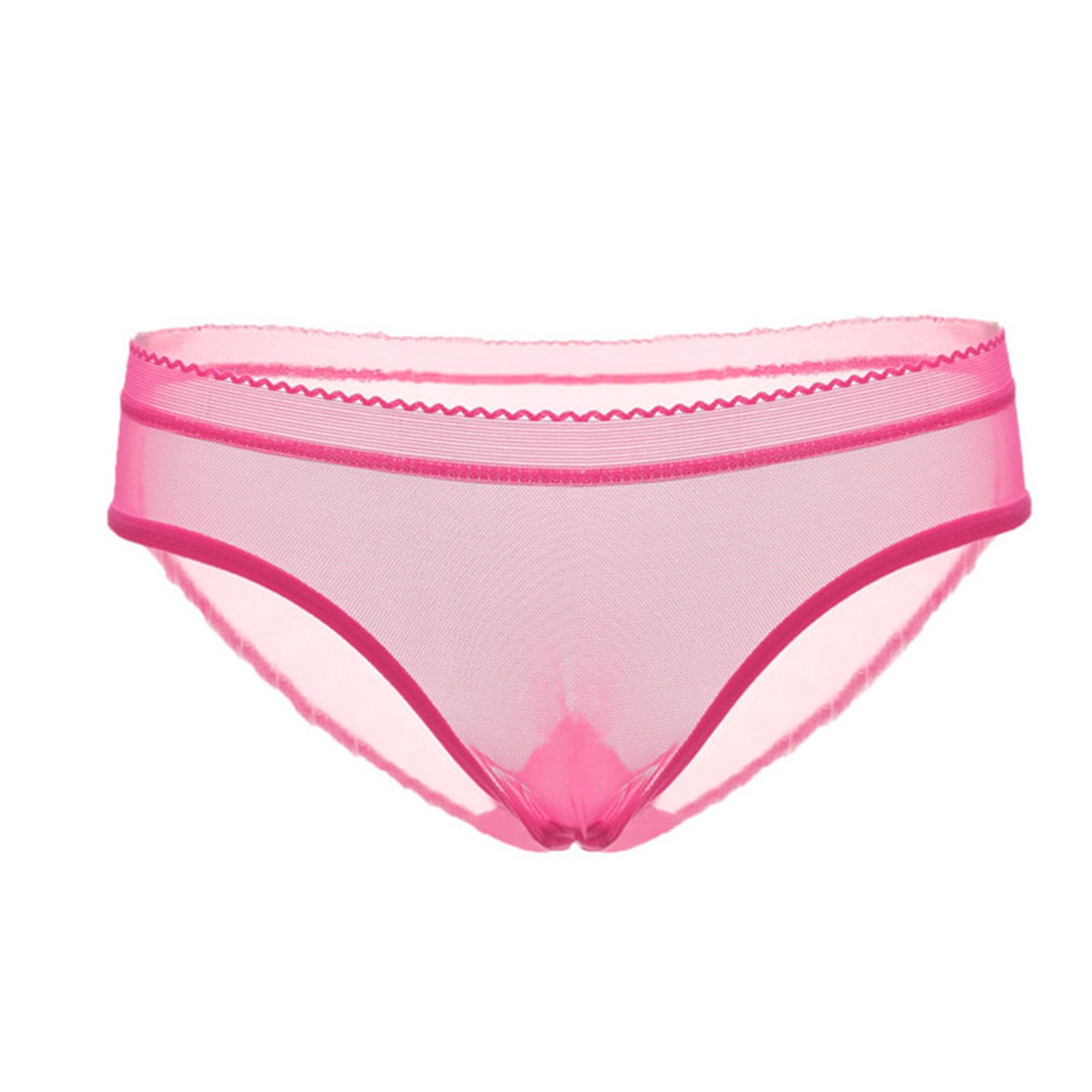 CBGELRT Women's Brief Transparent Panties Women's Underwear Mesh See  Through Comfort Briefs Low Rise Underpants seamless Underwear Thong XL Hot  Pink
