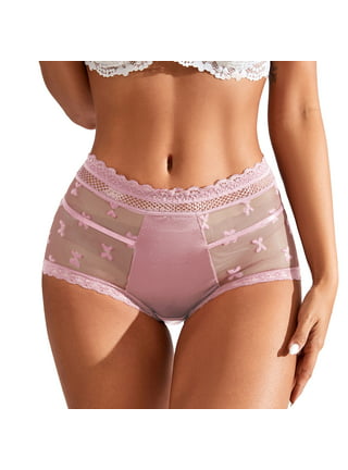CBGELRT Women's Brief Women's Lingerie Pearl Underwear Lace Panties With  Bow Briefs s Panties One Size Hot Pink