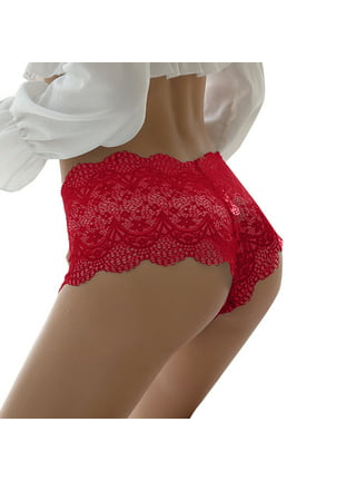 CBGELRT Underwear Women Lace Floral Panties Women's Underwear Solid Color  Cute Bow Cotton Brief Breathable Seamless Hipster Thongs Bikini Lingerie