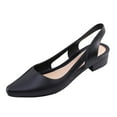 thumbnail image 1 of CBGELRT Womens Sandals Black Slip On Wedge Sandals for Women Women Jelly Women Close Toe Pure Color Hollow Out Pumps Sandals Fashion And Casual Shoes for Women Women Shoes Heels, 1 of 6