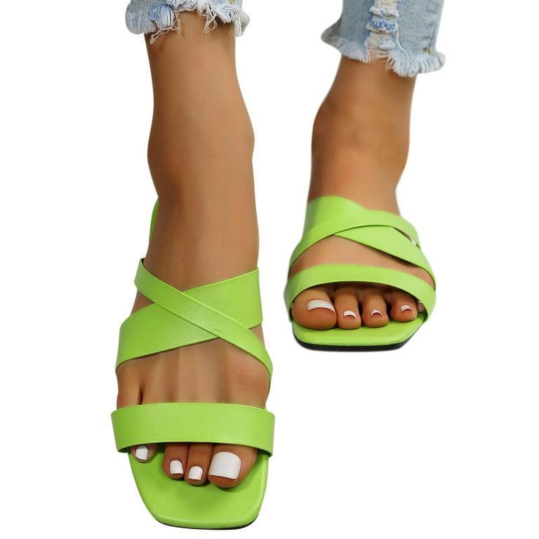 CBGELRT Womens Sandals Green Sandalias Para Mujer Sandals