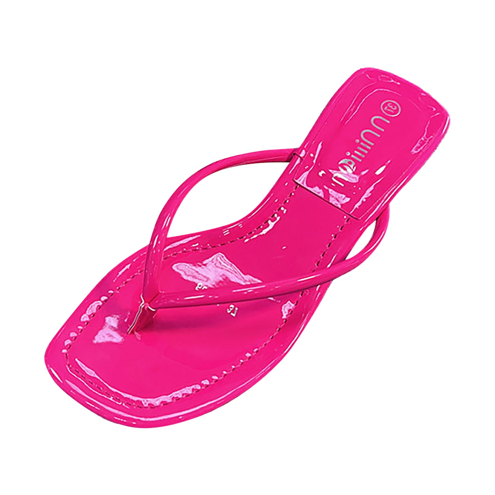 CBGELRT Womens Sandals Hot Pink Heels for Women Heel Shower Sandals Pool  Slides Women's Summer foreign Trade Pure Color Pu High Heel Clip Toe  Slippers Sandals 