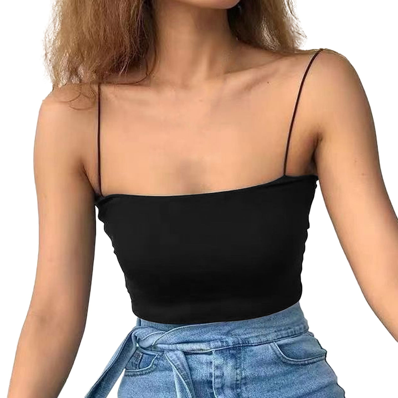 Fashion Cross Beauty Back Black Cami Women Inner wear With Chest