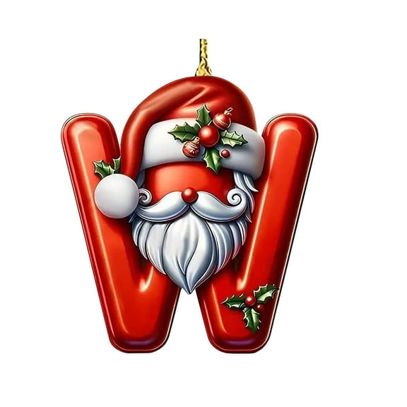 CBI 26 Initial Letter Christmas Ornaments, Red Personalized Christmas Initial Ornaments, Christmas Tree Decoration Hanging Pendant Xmas Gifts for Kids