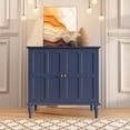thumbnail image 1 of CBJCBJ 31.4"Mid-Century Sideboard Buffet Cabinet , Storage Cabinet with Adjustable Shelves, for Entryway, Dining Room,Blue, 1 of 8