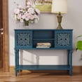 thumbnail image 1 of CBJCBJ 42'' Modern Retro Console Table, Entryway Table with Open Storage Shelf , for Living Room,Blue, 1 of 9