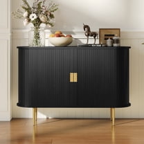 CBJCBJ 47" Sideboard Buffet Cabinet with Storage, Modern Accent Cabinet for Dining Room,Black