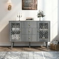 thumbnail image 1 of CBJCBJ-48"Credenzas & Sideboards with 2 Doors & 3Drawers, TV Cabinet Storage Cabinet, Grey., 1 of 3