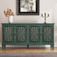 thumbnail image 1 of CBJCBJ 63" Mid Century Retro Sideboard Buffet Cabinet 4 Door, Accent Cabinet for Dining Room,Green, 1 of 8