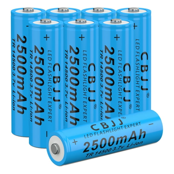CBJJ 14500 Battery 3.7 Volts Li-ion Rechargeable Battery 2500mAh for Toys & Flashilights