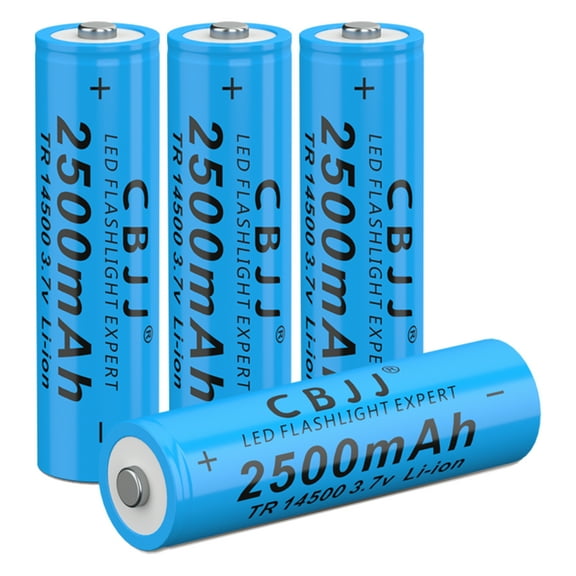 CBJJ 14500 Rechargeable Batteries 3.7V Cell 2500mAh for Flashlight US Shipping