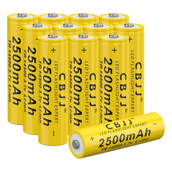 CBJJ 14500 Rechargeable Battery Li-ion Cell 3.7V 2500mAh for Flashlight