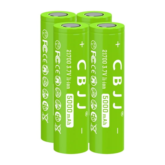 CBJJ 3.7V 5000mAh 21700 Battery Flat Top Rechargeable Li-ion Battery for Flashlight