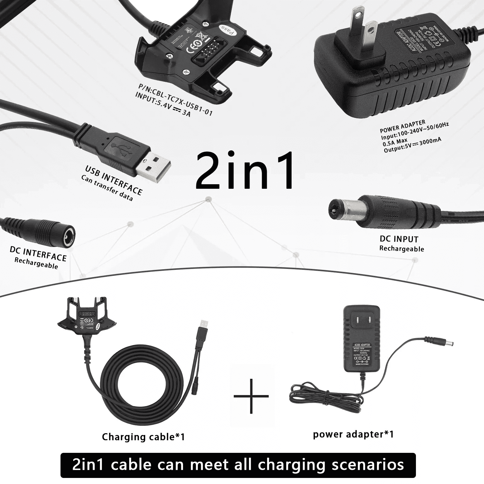 Cavo Caricabatterie Per Veicoli Per TC70 TC72, Caricabatterie Per - Foto 4