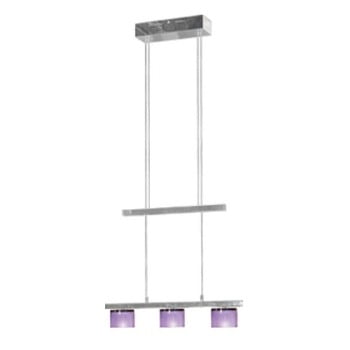 Amethyst Crystal and Chrome Adjustable Island Pendant