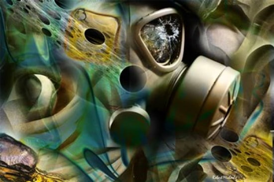CBR Abstract Canvas Art - Robert Michaels (21 x 14)