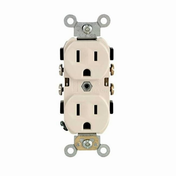 CBR15-00T 15 amp Decorative Duplex Receptacle  Light Almond